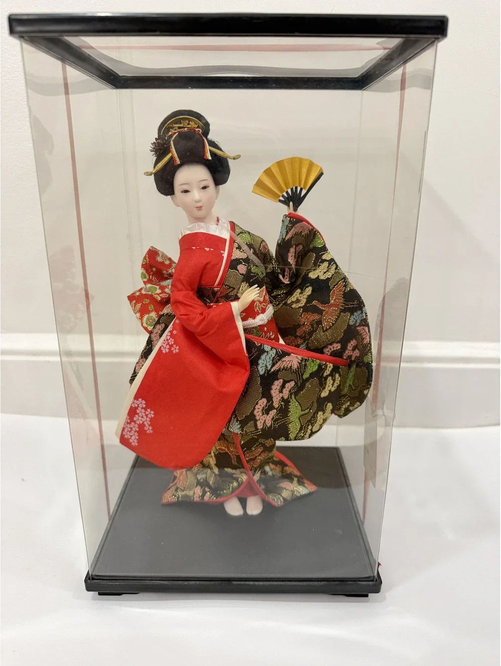 Ethnic Japanese Geisha Doll 14 inch Female Statue for Tabletop Home Gift